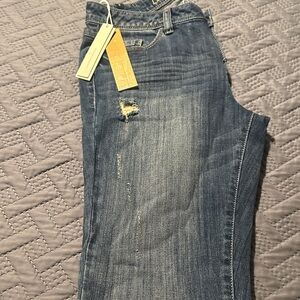 LC Lauren Conrad Distressed Blue Boyfriend Jeans